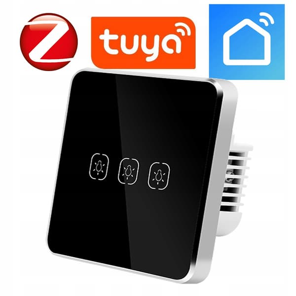 Touch-glasströmbrytare 3P ZigBee TUYA #utan N