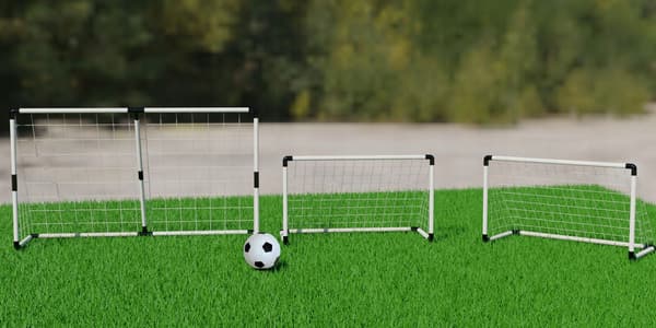 2-i-1 bærbare fodboldmål 180x120 cm