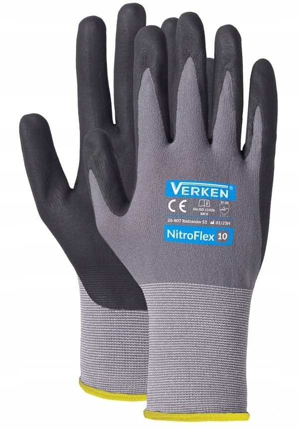 PRÆCIS og HOLDBARE Verken NitroFlex 9(L) SKUMNITRIL Handsker 1 par