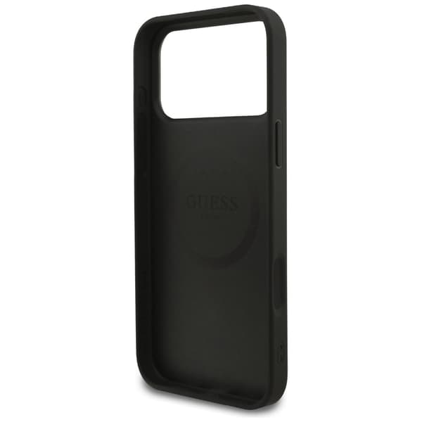 Guess 4G Ring Classic Logo MagSafe -kotelo iPhone 17 Pro Maxille - musta