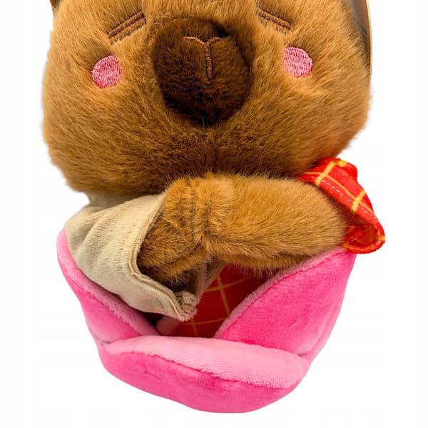 Kapybara pehmolelu lootuskukka puvussa 25 cm