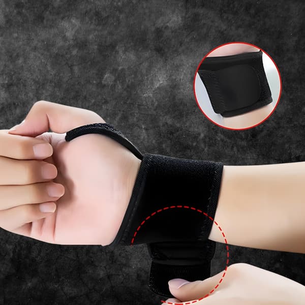 Handledsstabiliserande bandage starkt, fast tummekardborreband