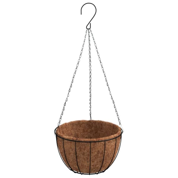 vidaXL bøjler med blomsterpotter, 4 stk., sort, stål