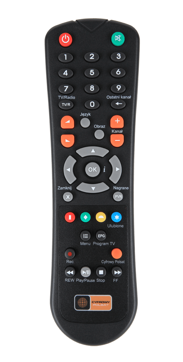 Pilot till Polsat HD2000 dekoder utan logotyp