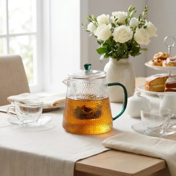 GLASKANDE TEIINFUSER 1L TRANSPARENT BOROSILIKATGLAS