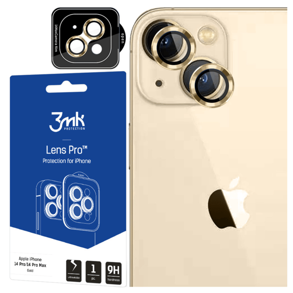 Apple iPhone 14 - 3mk linssinsuoja Pro kulta