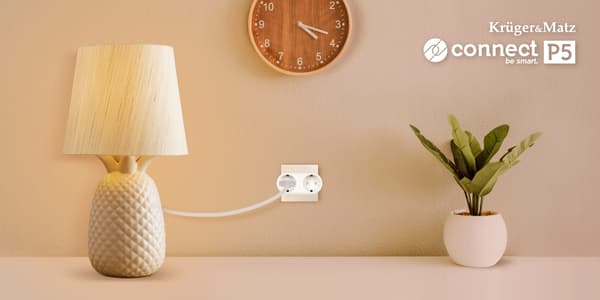 Smart dobbelt WiFi stik Kruger&Matz Connect P5 Tuya Programmer