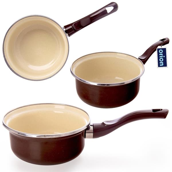 Kastroll emaljerad brun 14 cm, 620 ml