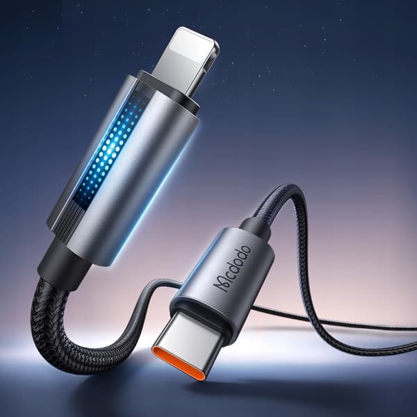 MCDODO Laddkabel USB-C Blixtsnabb Laddning för iPhone 1M LED