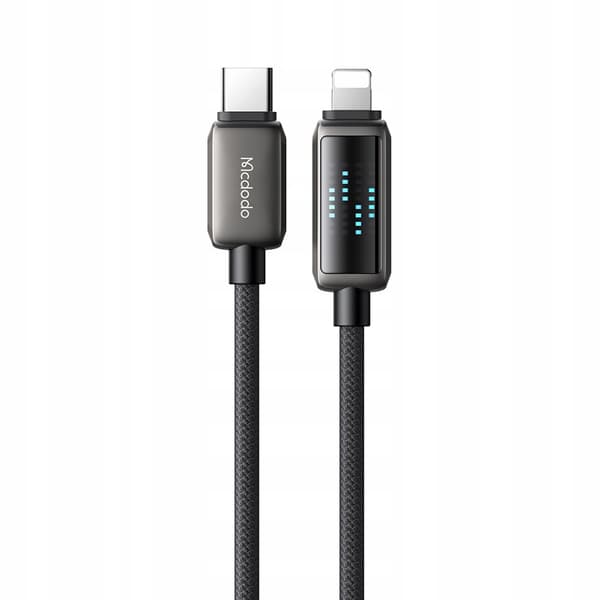 MCDODO Laddkabel USB-C Blixtsnabb Laddning för iPhone 1M LED