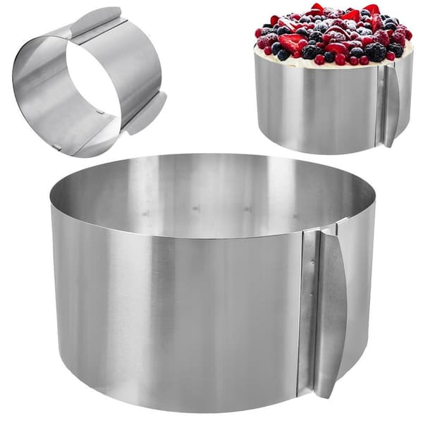 Justérbar stål bageform 16-30 cm