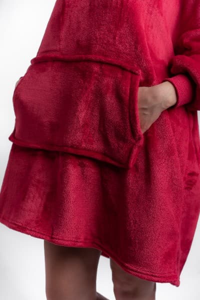Kocobluse tæppe sweatshirt blød stor oversize tyk varm hætte gave 2i1