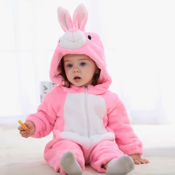 Rosa kaninpyjamas 80 cm: 65-75 cm