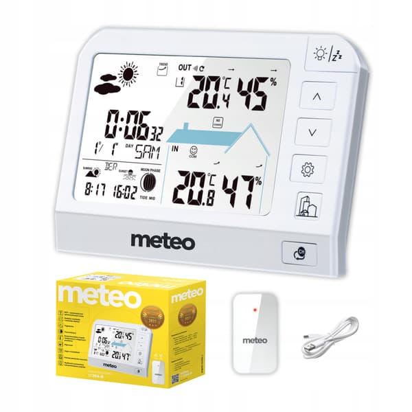 METEO SP204 VÄDERSTATION HYGROMETER UTOMHUSSENSOR DCF