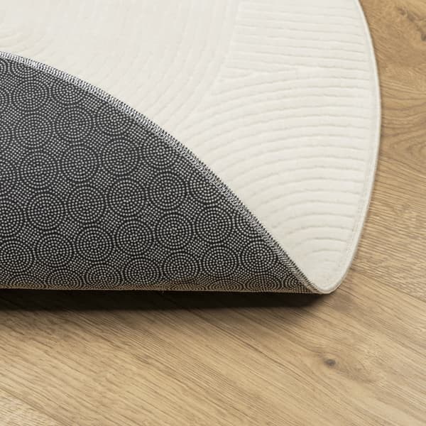 vidaXL IZA Tæppe, Lav Luv, Creme, Ø 80 cm