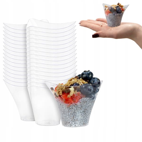 KOPPAR OCH BEHÅLLARE FÖR EFTERRÄTTER 100 ml 24 st. ADMIRAL-koppar för snacks