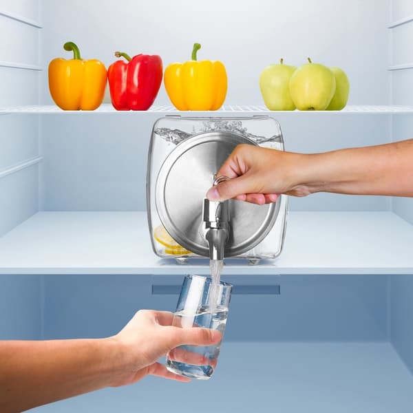 Glasbehållare för drycker med kran för kylskåp 3,5 l