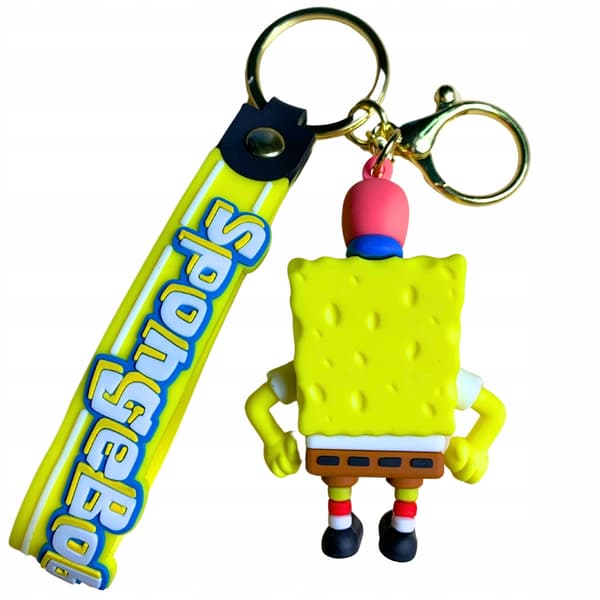 Nøglering til bilnøgler med vedhæng af SpongeBob SquarePants 3D