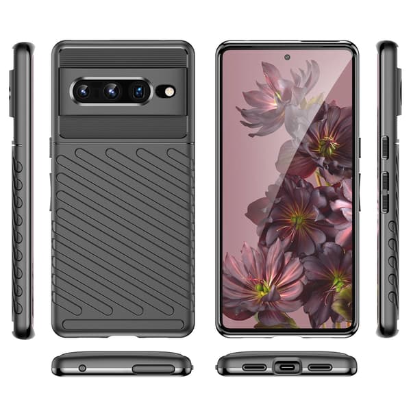 Thunder Case flexibelt armerat skal till Google Pixel 7 Pro svart