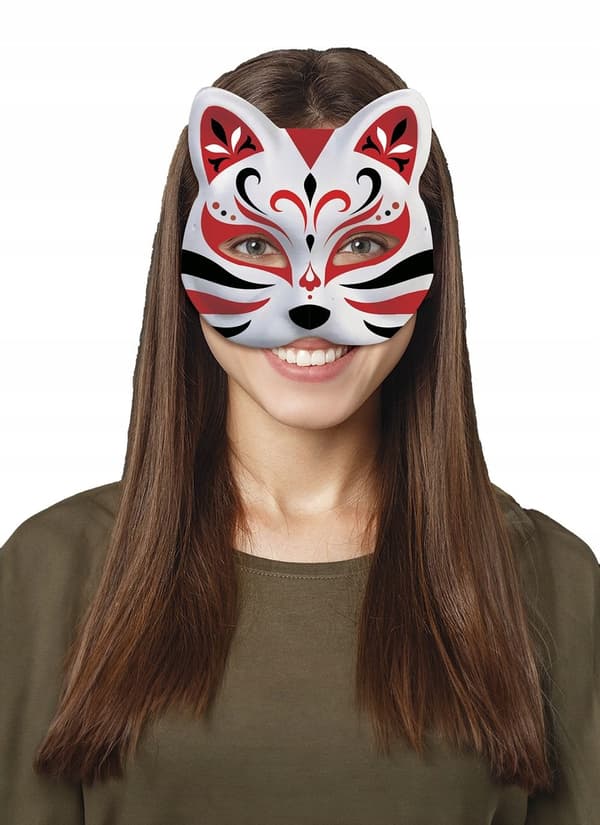 Hvid Kattemaske Karneval DIY Malebase