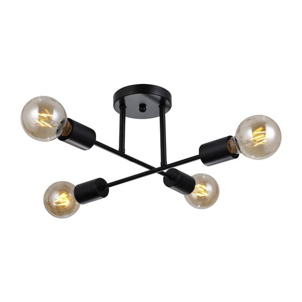 LOFTSLAMPE FORMIO 1 E27 SORT MAT ITALUX PND-4052-4-BL