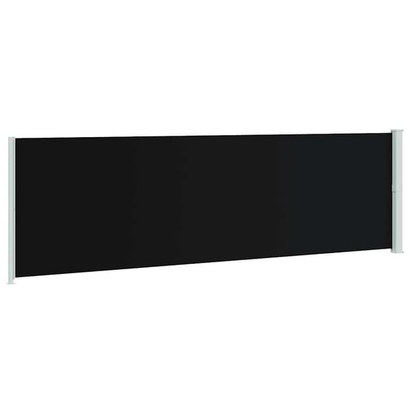 vidaXL udtrækkelig sidemarkise til terrasse 180 x 600 cm sort