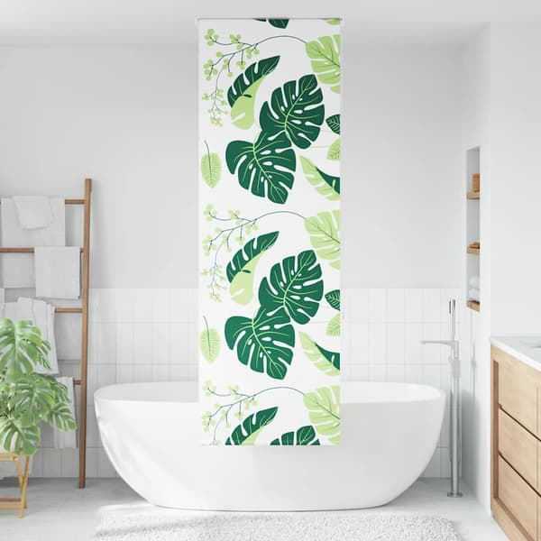 vidaXL Duschrullgardin 80x240 cm Tygbredd 76 cm