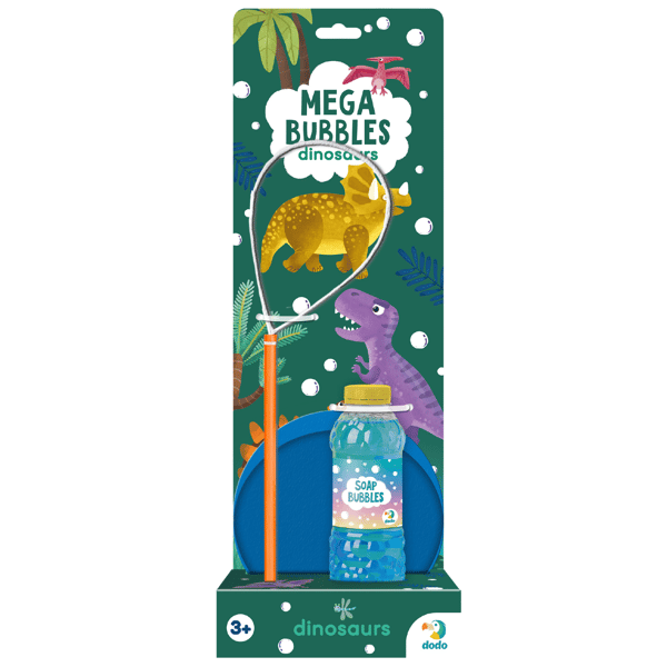 Mega bubbelmaskin set dinosaurier stora bubblor vätska 450ml