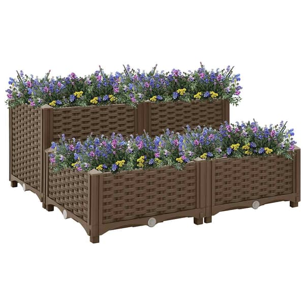 vidaXL højbedspotte, 80x80x38 cm, polypropylen