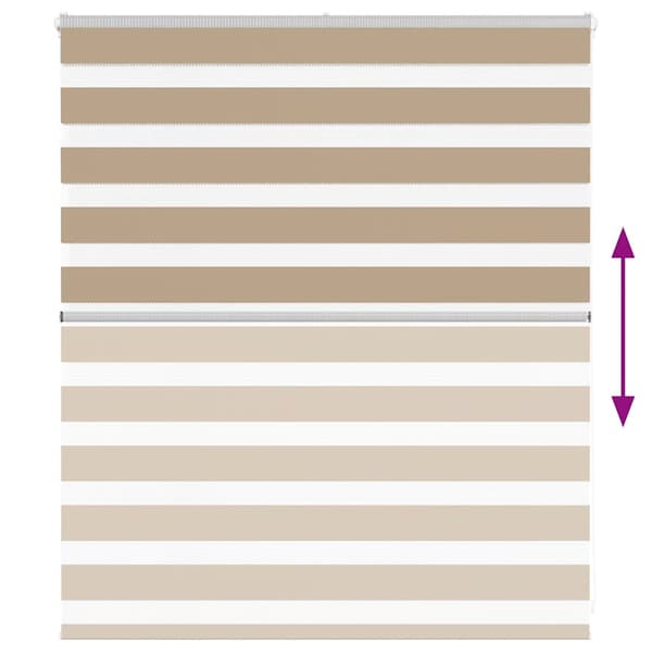 vidaXL Zebra rullegardin, 125x100 cm, stofbredde 120,9 cm, polyester