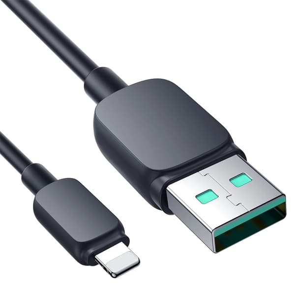 Joyroom Multi-Color Series A14 Lightning / USB-A 2.4A 1.2 m kaapeli - musta