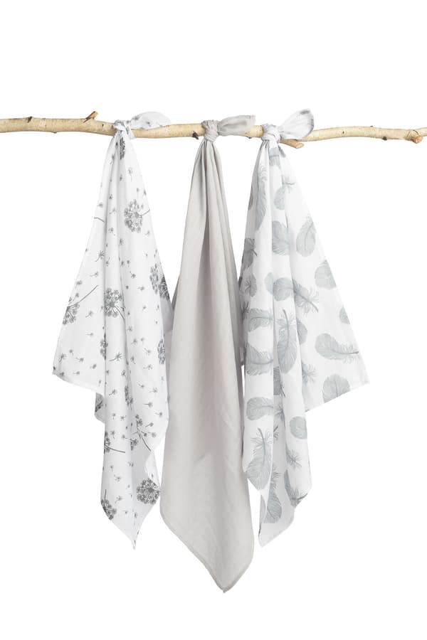MUSLINBLÖJA GRÅ (Förpackning - 3 st)