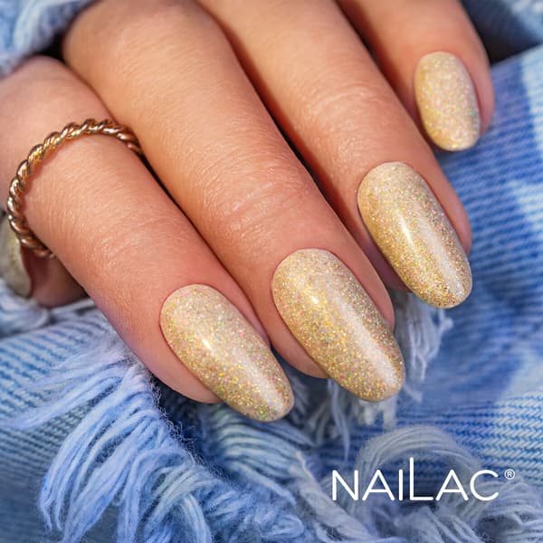 Laser Holo Top Guld 7ml NaiLac Hybrid Top
