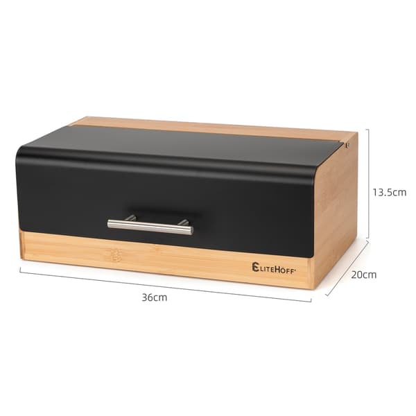 BRÖDASKÅD I BAMBUS E-6067 SVART