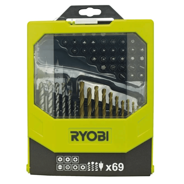 RYOBI Set borrspetsar och bitar 69 st.