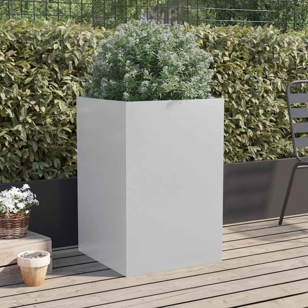 vidaXL Kruka, Silver, 52x48x75 cm, Galvaniserat stål