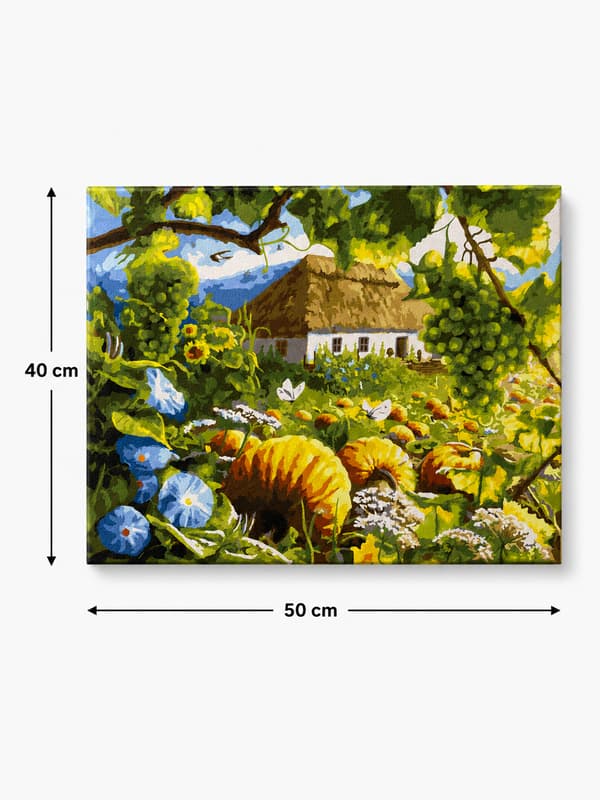 Målning med siffror med ram Lantgård 50x40 cm