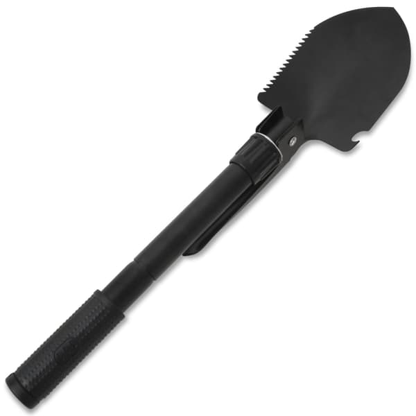 vidaXL foldbar skovl, kulstofstål, sort