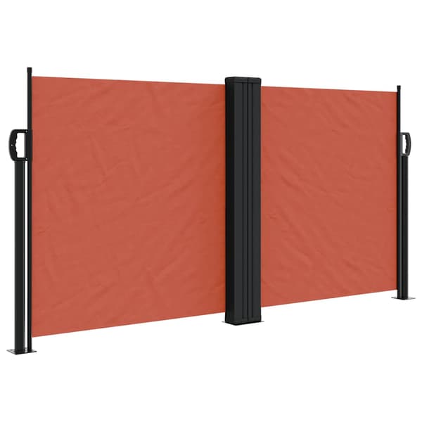 vidaXL Utdragbar sidomarkis terrakotta 120x600 cm