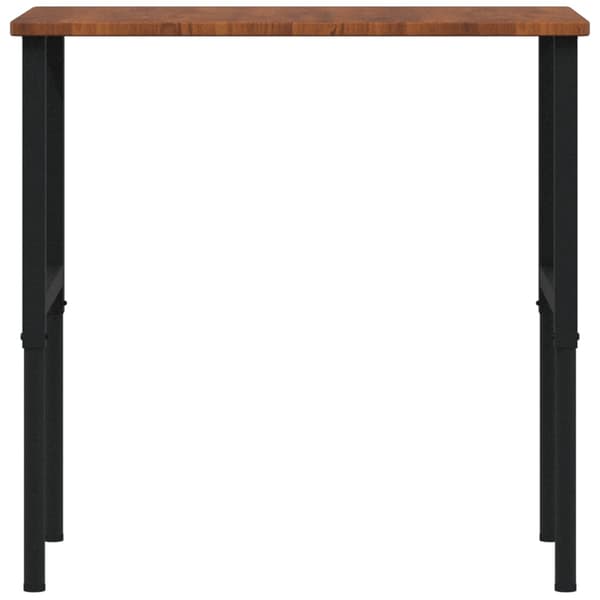 vidaXL arbejdsbord mørkebrunt 100x60x(71,5-98) cm egetræ