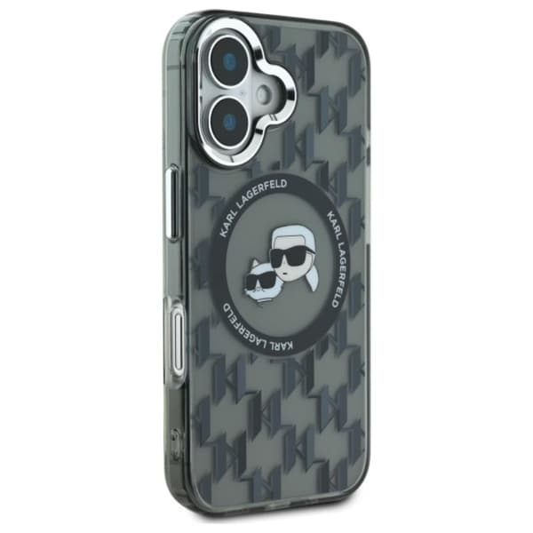 Karl Lagerfeld IML Monogram Karl & Choupette Head MagSafe - iPhone 16 cover (sort)