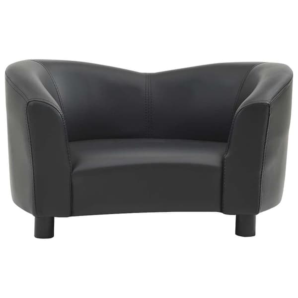 vidaXL hundesofa, sort, 67x41x39 cm, kunstlæder