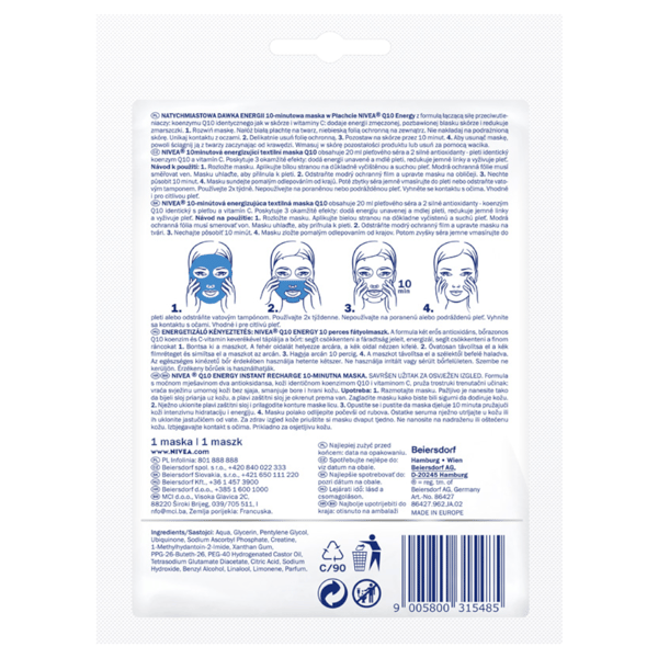 315485 Nivea Q10plusC 10-minuters arkmask 1 st
