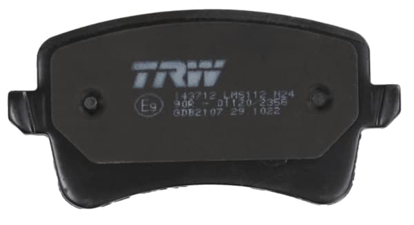 BAGSTE BREMSEKLODSER GDB2107 TRW
