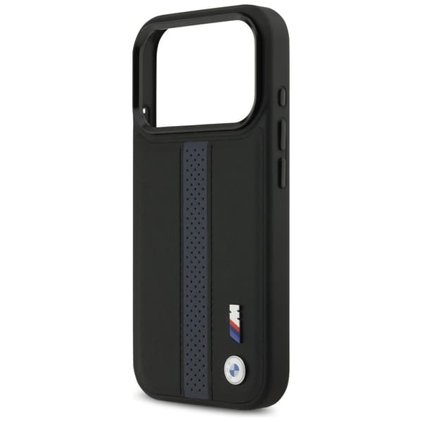BMW M Perforeret Stribet Logo MagSafe-cover til iPhone 17 Pro - Blå