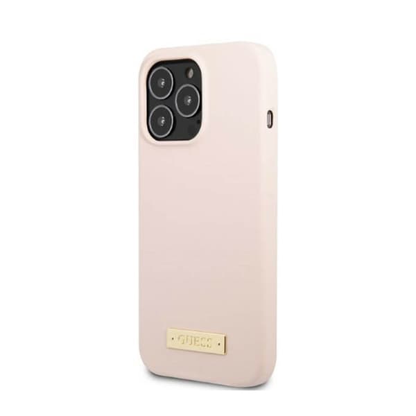 Guess Silikone Logoplade MagSafe - iPhone 13 Pro Max Etui (Pink)