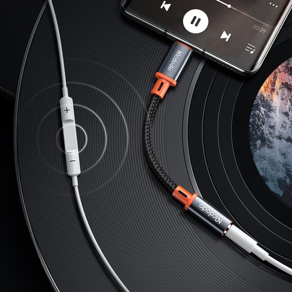 MCDODO USB-C MINI JACK 3,5 MM ADAPTER AUX-KABEL TIL SAMSUNG APPLE DAC