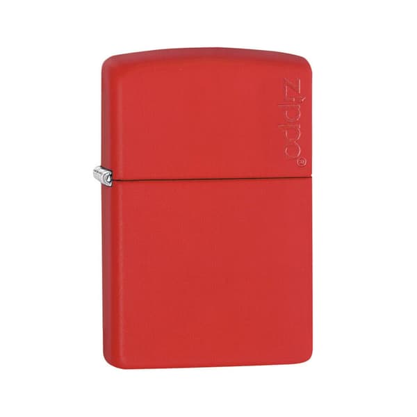 Zippo lighter RØD mat logo 60001204