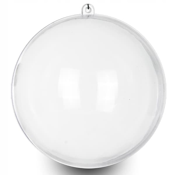 AKRYLBOLLAR SET 10x ÖPPNINGSBARA 8CM TRANSPARENTA BOLLAR