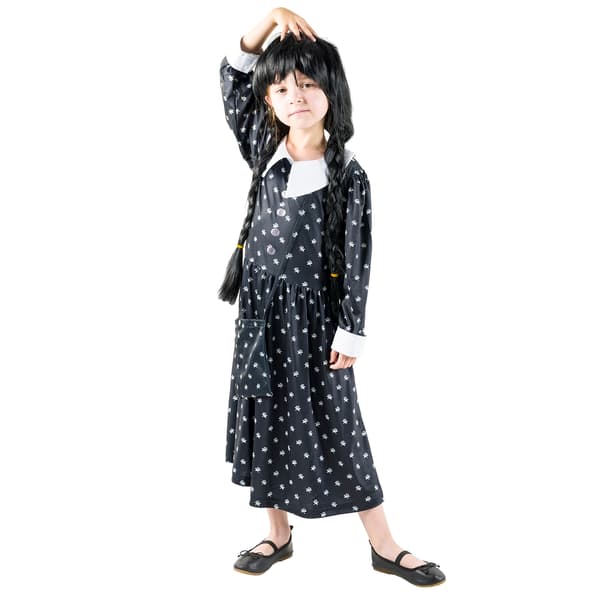 Peruk syntetiskt hår Julgran karneval cosplay flätor Onsdagsbal